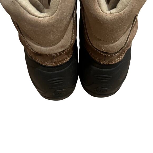 Sorel Men\'s Cold Mountain Winter Suede Rubber Snow Boots Tan/Black Size 9 main image 6
